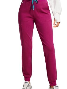 Women's Popviolet Magenta Drawstring Jogger Scrub Pants Large